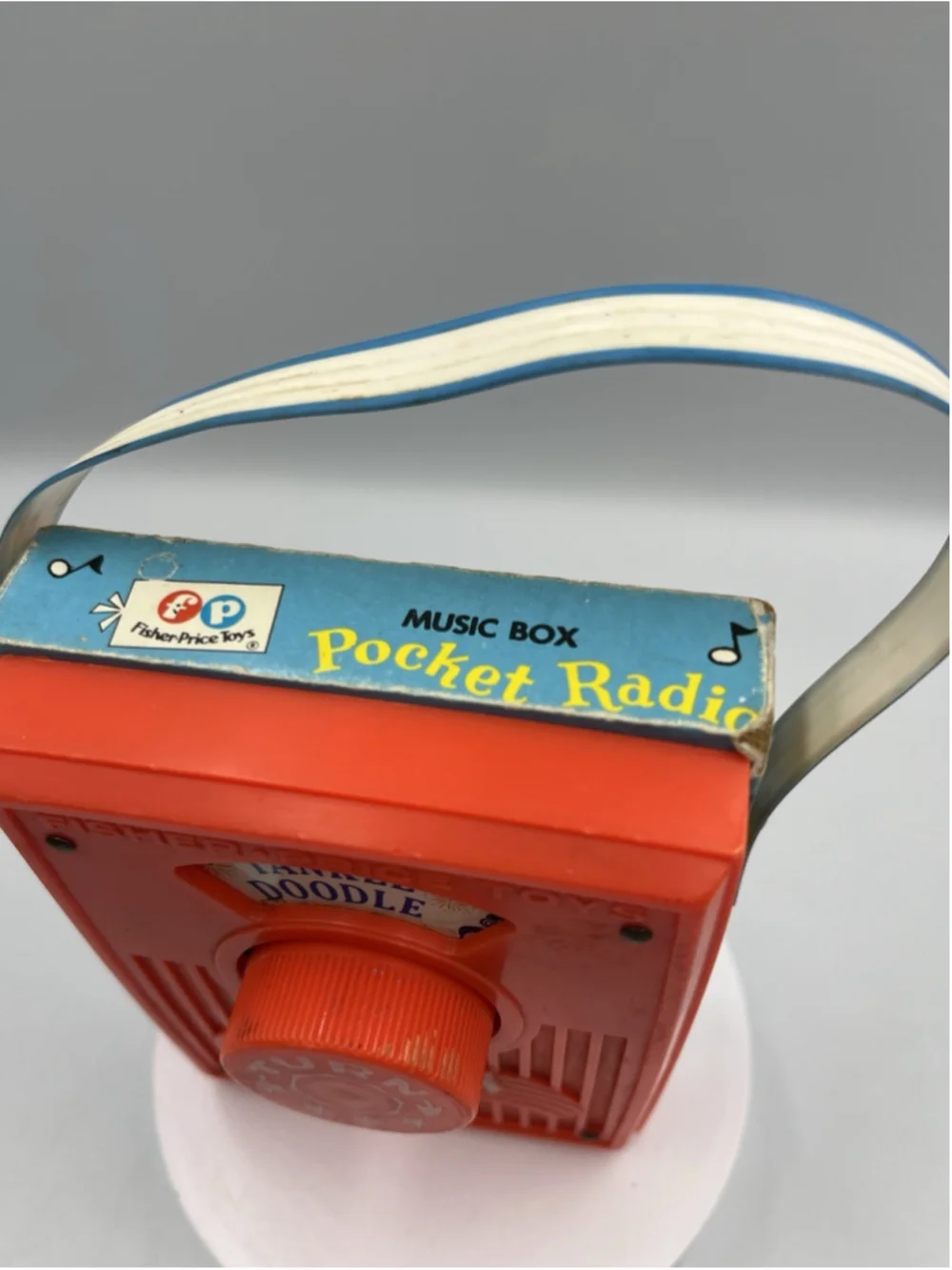 Vintage Fisher Price Musical Pocket Radio Yankee Doodle Toy 1970s Kids Music Box